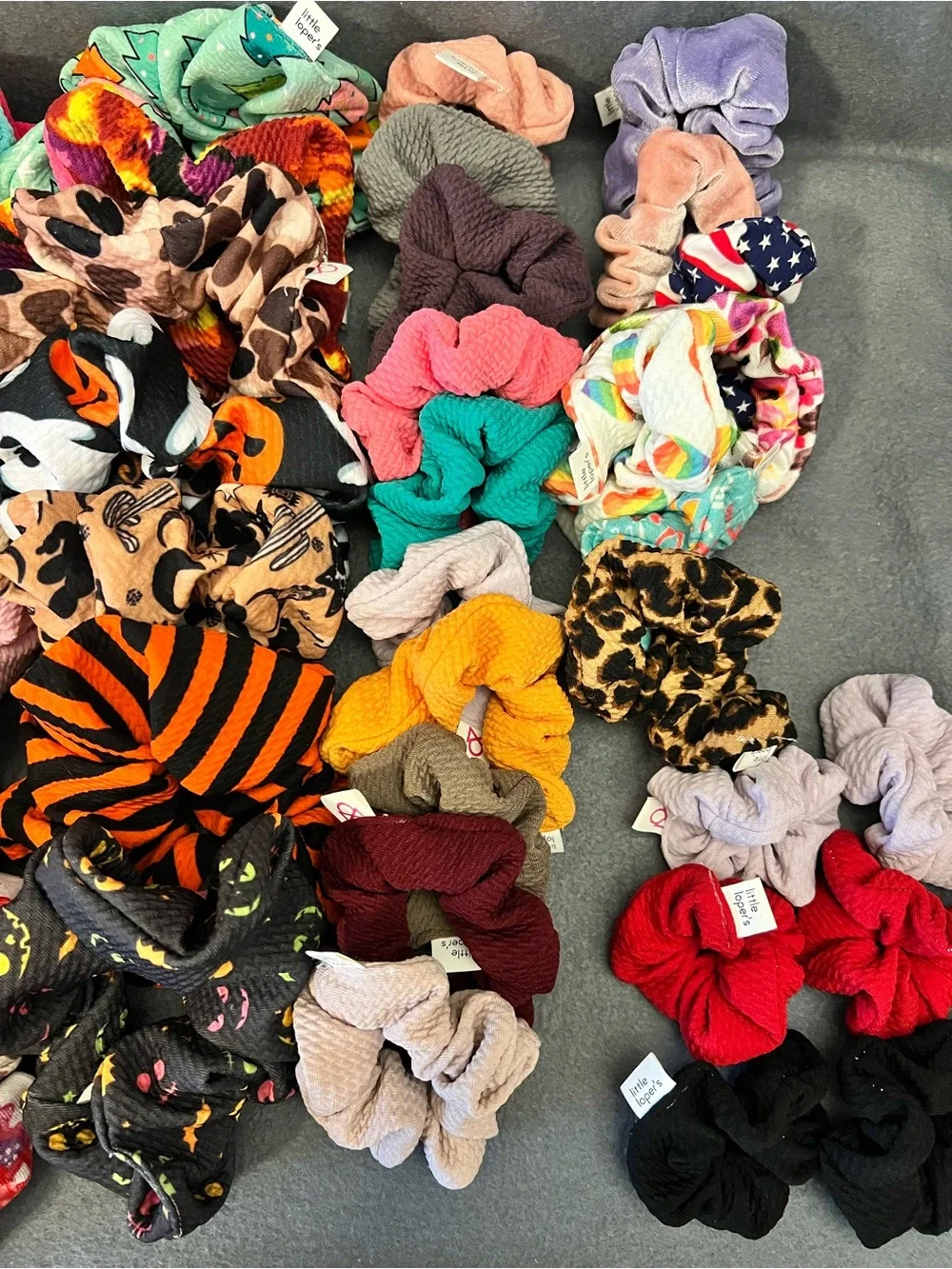 Little Loppers scrunchies 25 large, 17 medium and 6 small